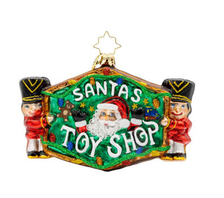 Pre-Order Christopher Radko 3" Toyland Sentinels toy shop Santa Nutcracker Ornament 1022491 (Copy)