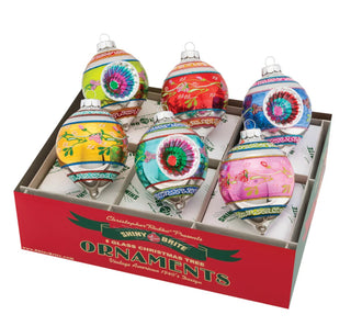 Pre-Order Christopher Radko Christmas Confetti 6 Count 3.25" Decorated Reflector Tulips 4027752