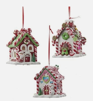 LED Sugared candy Gingerbread House Ornament Snowman Santa D2462