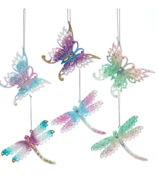 Luminosity Glow In The Dark Butterfly & Dragonfly Ornament Set T3734