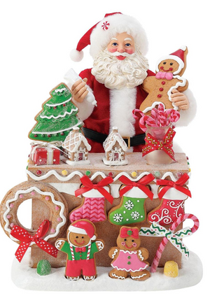 Department 56 "Ginger all the Way" Santa Gingerbread Bakery Stand