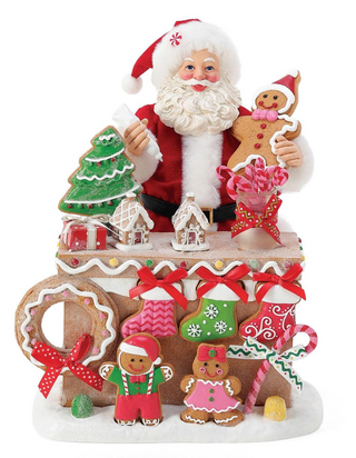 Department 56 "Ginger all the Way" Santa Gingerbread Bakery Stand