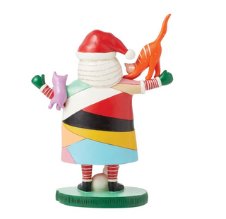 Whimsical Crazy Cat Santa Figurine 6015762