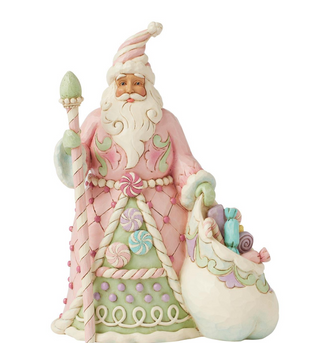 Heartwood Creek Pastel Sweets Santa Figurine