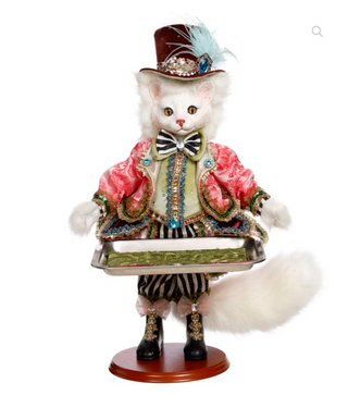 White Server Cat with Tray 35-53794 Spring 2025