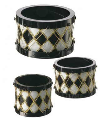VP Diamond Glitter Diamond Drum Set Nutcracker Decor