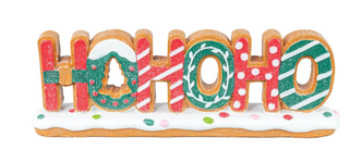 Gingerbread Candied Christmas Confections Ho Ho Ho Tabletop Decor 15516