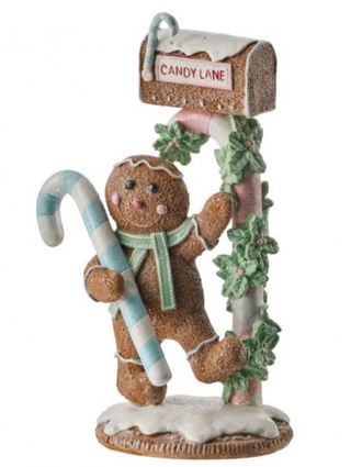 Christmas Gingerbread Sweets Mailbox Figurine MTX75451