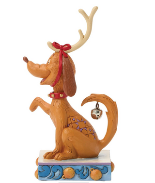 Jim Shore Grinch Collection - Dr Suess Max with Bell on Tail Figurine 6018952