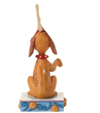 Jim Shore Grinch Collection - Dr Suess Max with Bell on Tail Figurine 6018952