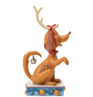 Jim Shore Grinch Collection - Dr Suess Max with Bell on Tail Figurine 6018952