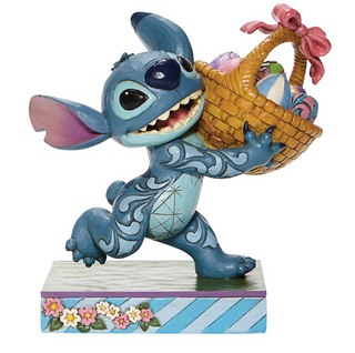 Jim Shore Disney Traditions - Stitch Running w/Easter Basket 6008075
