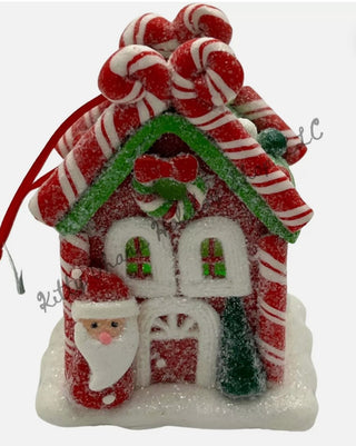 LED Sugared candy Gingerbread House Ornament Snowman Santa D2462