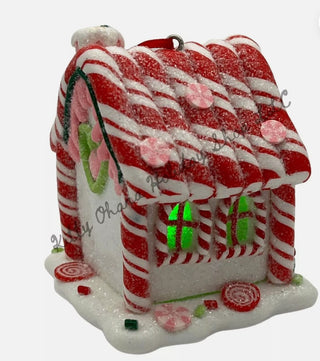 LED Sugared candy Gingerbread House Ornament Snowman Santa D2462