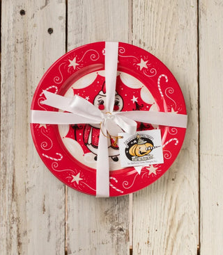 Holiday Double Cane Candice Plates Set/4