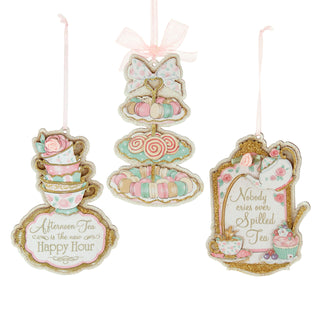 Pre-Order Whimsical Patisserie High Tea Party Ornament Set T3926