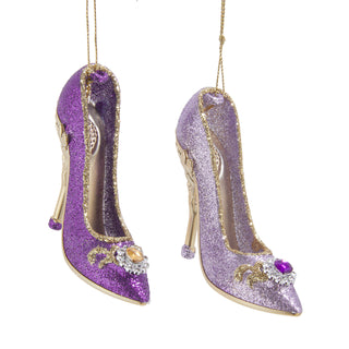 Pre-Order Purple & Gold High Heels Ornament Set T3928
