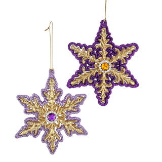 Pre-Order Purple Snowflake Ornament Set T3932