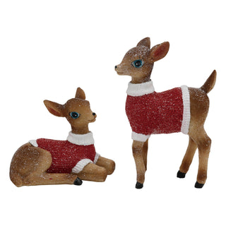 Resin Winter Deer with Sweaters Set TC05059