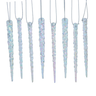 PRE-ORDER Shatterproof Silver Icicle Ornaments, 8-Piece Box TD1858