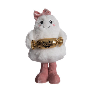 Halloween Pink Plush Standing Ghost with Candy TH02496