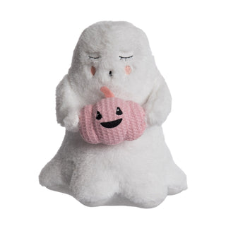 Halloween Plush Ghost Holding Pink Pumpkin TH02499