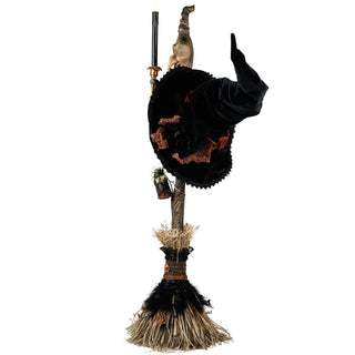 Pre-Order Bramble Broom with Witch Hat 28-628345