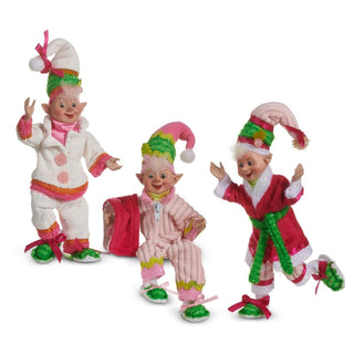 Pre-Order Neon Noel Pajama Posable Elf Ornament 4602319