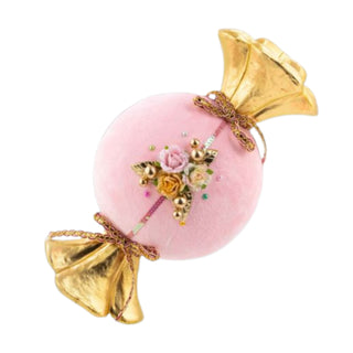 Pre-Order December Diamonds 15in Pink Round Floral Pearl Beeded Round Candy Wrapper 08-00286