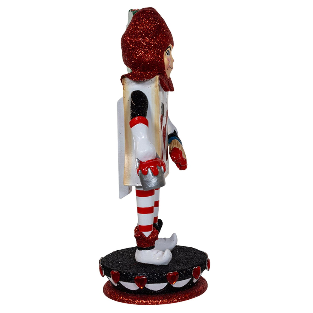 Kurt Adler Alice in Wonderland Hollywood Nutcrackers™ Card Soldier Nutcracker 5 of Hearts