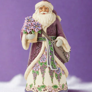 Heartwood Creek "Royal Holiday Cheer" Purple Santa Figurine 6017004