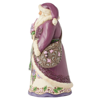 Heartwood Creek "Royal Holiday Cheer" Purple Santa Figurine 6017004