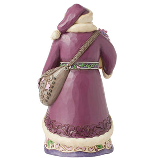 Heartwood Creek "Royal Holiday Cheer" Purple Santa Figurine 6017004