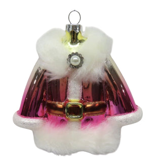 Whimsical Pink Santa Coat Ornament  79-79345