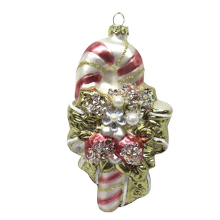 Pink Gold Candy Cane Ornament 79-79354 Pink Gingerbread
