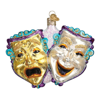 Comedy And Tragedy Mardi Gras Mask Ornament 36195