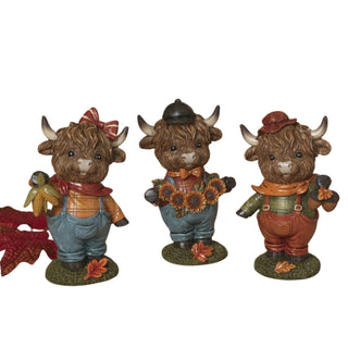 Resin Harvest Highland Cow Set 2797100