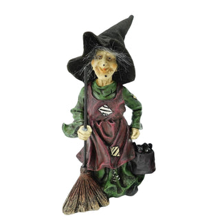 Halloween Spooky Witch Figurine with Broom TH02359