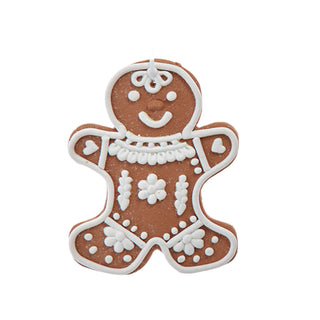 Brown White Gingerbread Man Ornament D4760-G