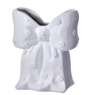 Pre-Order White Bowtie Coquette Vase MT26653