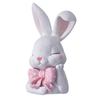 Pre-Order Bunny Bust with Light Pink Polka Dot Bow MT26635