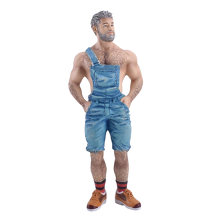 December Diamonds Corn Husk Overalls Bear Poke the Bear Ornament 55-55345