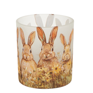 Pre-Order Bunny Meadow Frosted Glass Container  4624541 Spring Meadows
