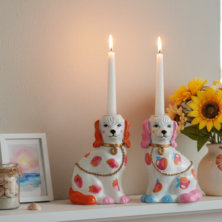 Pre-Order Dog Candle Holder with Fruit Motif Set 4610240