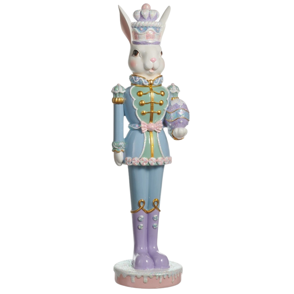 Frosted Blue Purple Easter Bunny Nutcracker with Egg 4601603 – The ...