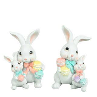 Sweets Shop Cottontail Momma Bunny & Baby with Macarons Set 66111