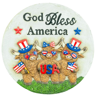 America Highland Cow Garden Stepping Stone 66095
