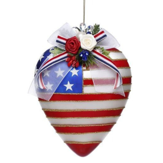 Stars and Stripes Heart Americana Ornament 36-61290