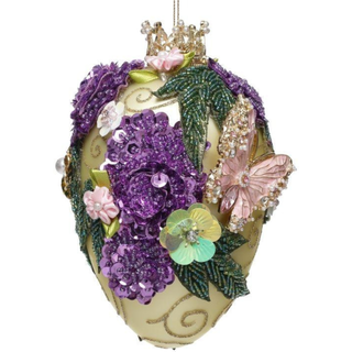 Pre-Order Faberge Jewel Egg Ornament, Yellow 36-61310