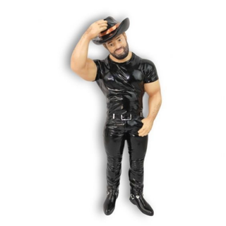 Leather Cowboy Bear 55-55353 Poke the Bear Ornament